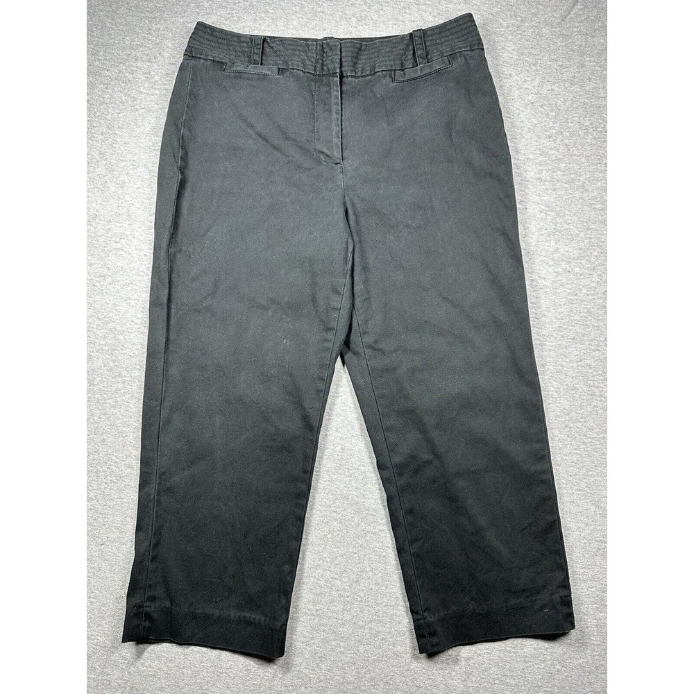 Talbots Womens Straight‎ Leg Dress Pants Size 6 Petite Black Stretch